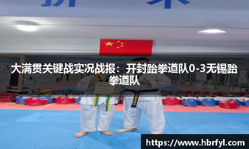 大满贯关键战实况战报：开封跆拳道队0-3无锡跆拳道队